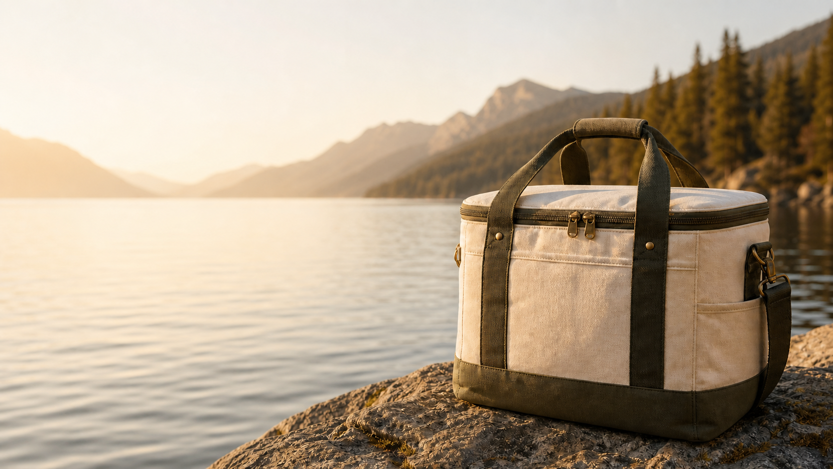 Camp & Cask Cooler Bag No. 01 by the lake